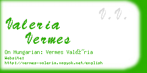 valeria vermes business card